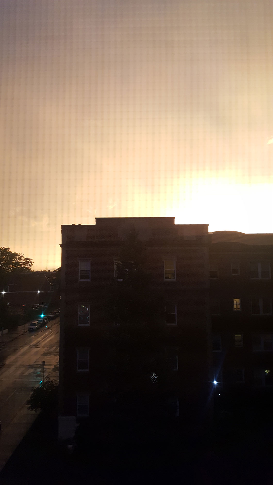 sunset views from the fourth floor in southwest philly