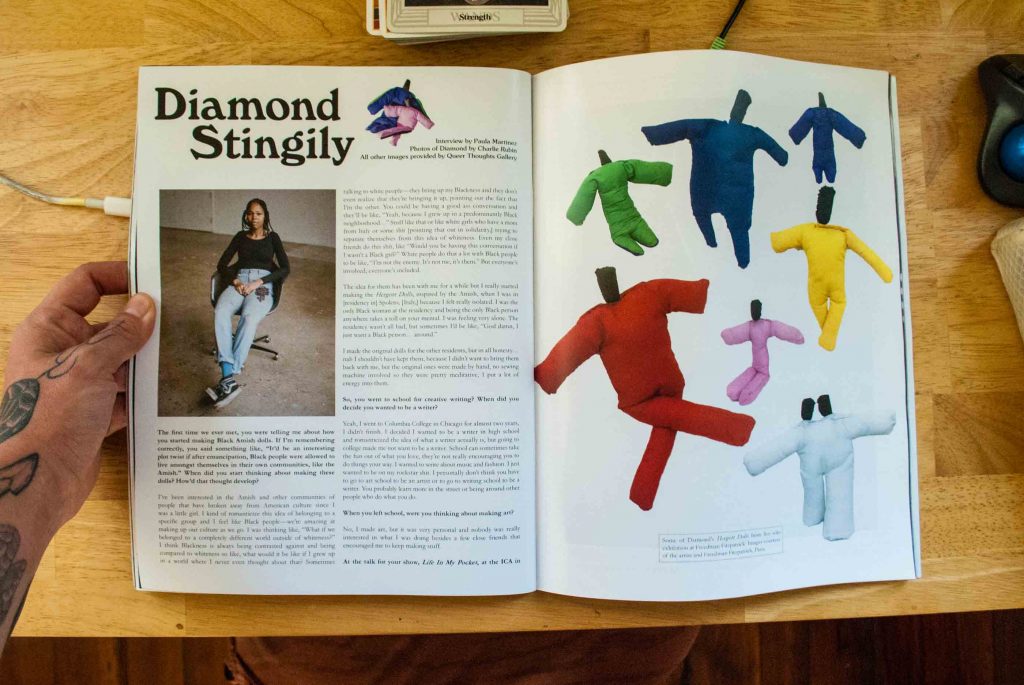 a feature spread interview with artist Diamond Stingily