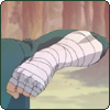 A 100x100 pixel image of Rock Lee's taped up arm from the anime, Naruto