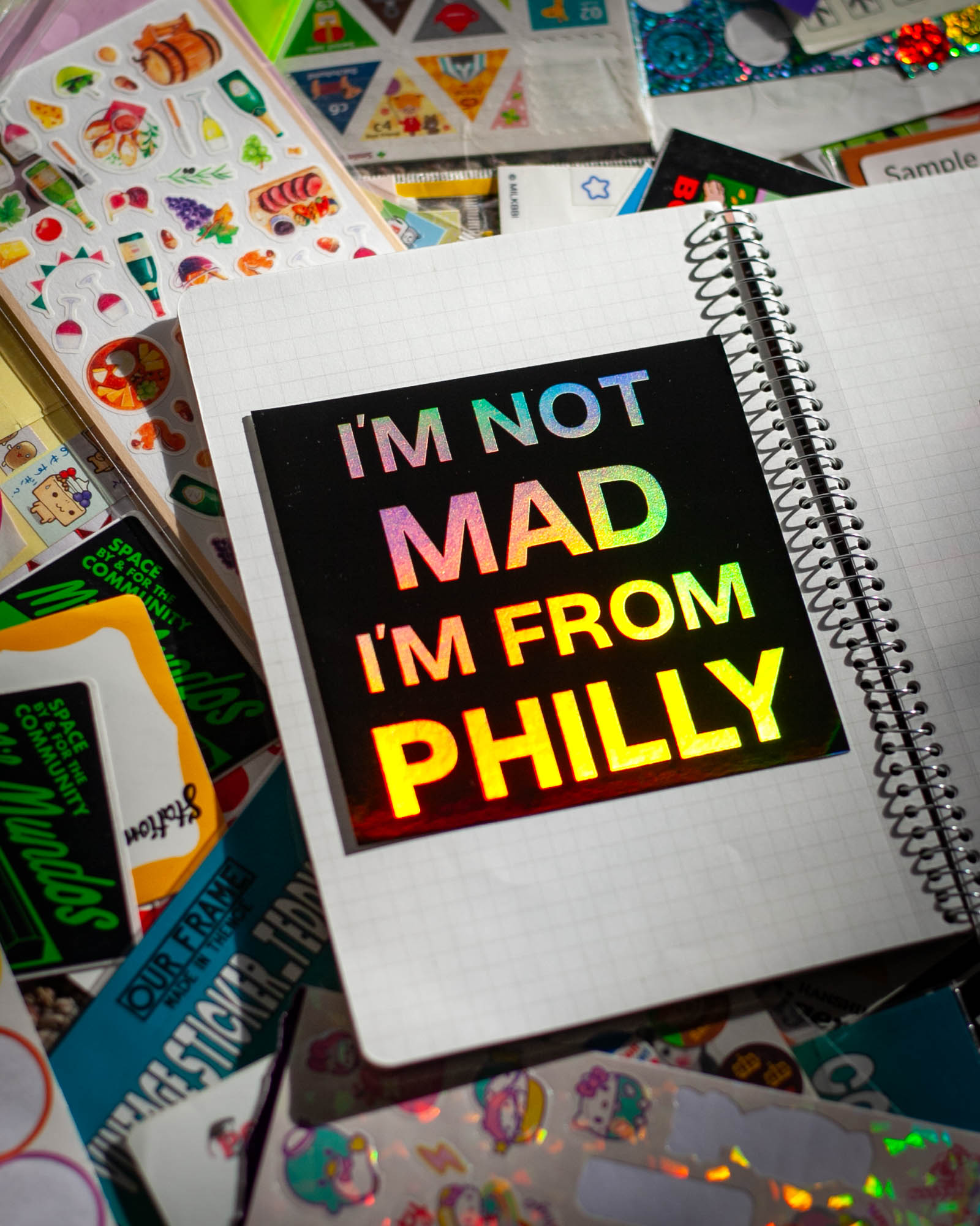 i'm not mad i'm from philly 4.25inch holo design