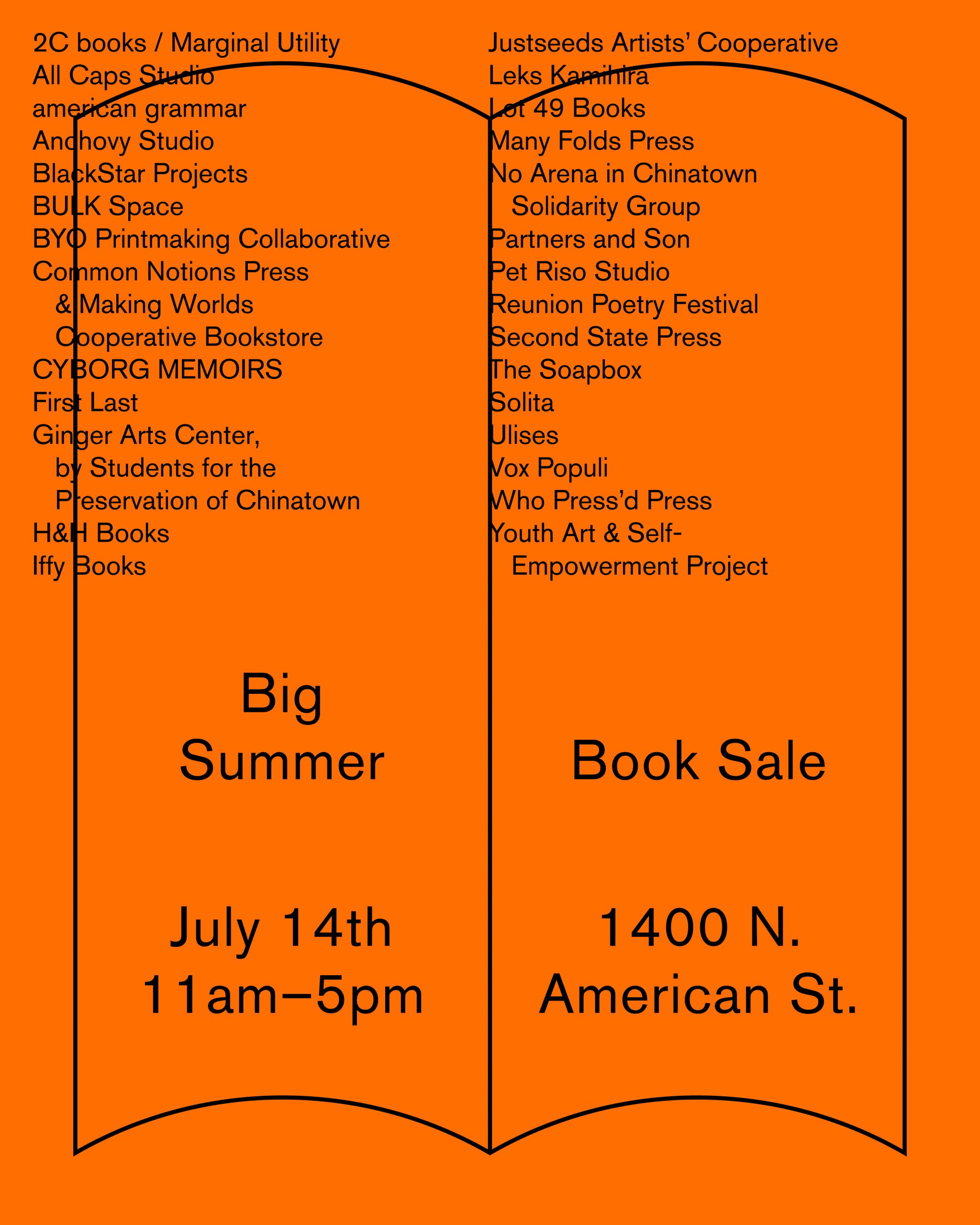 CYBORG MEMOIRS at Big Summer Book Sale, 1400 N. American St. Philadelphia July 14