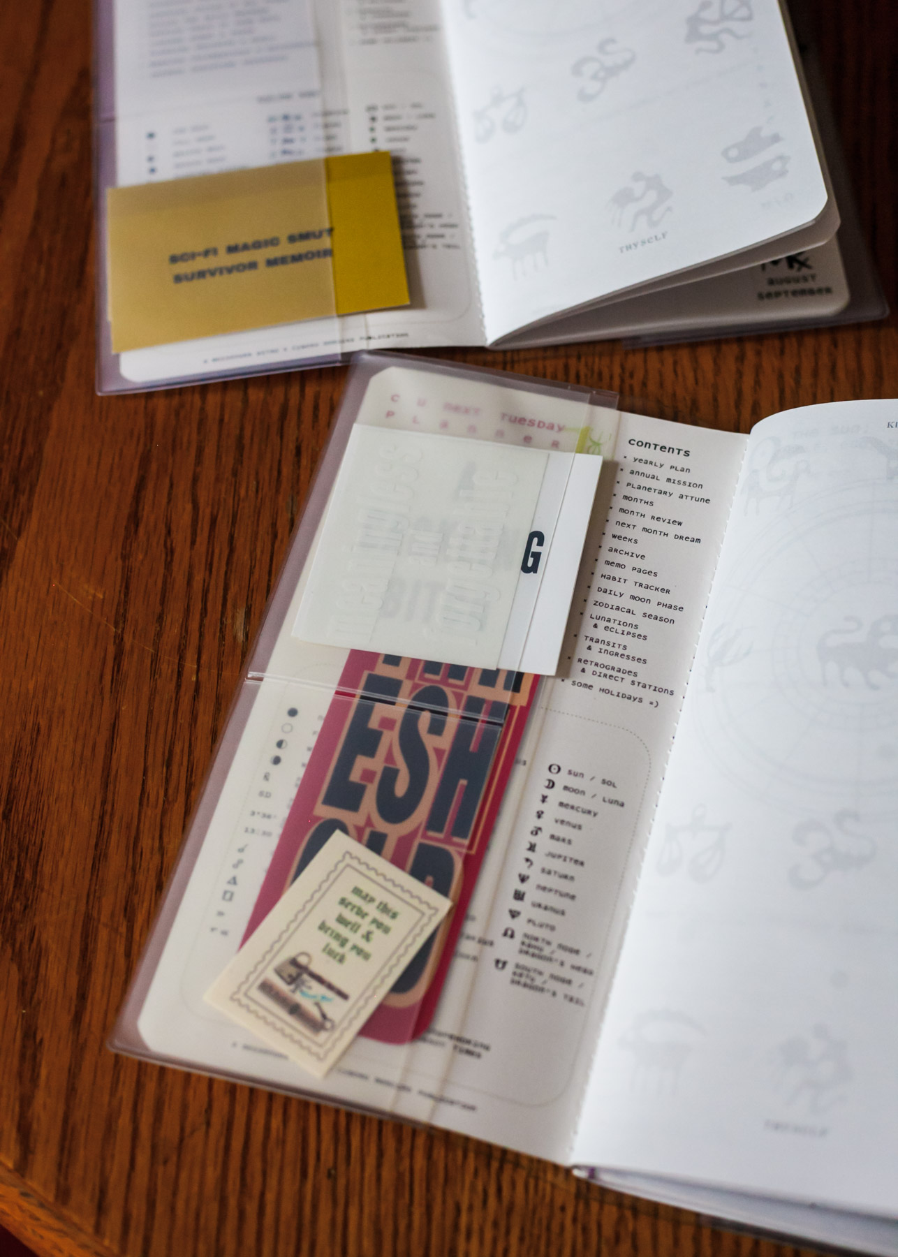 front inside pockets of A5 NARROW clear cover